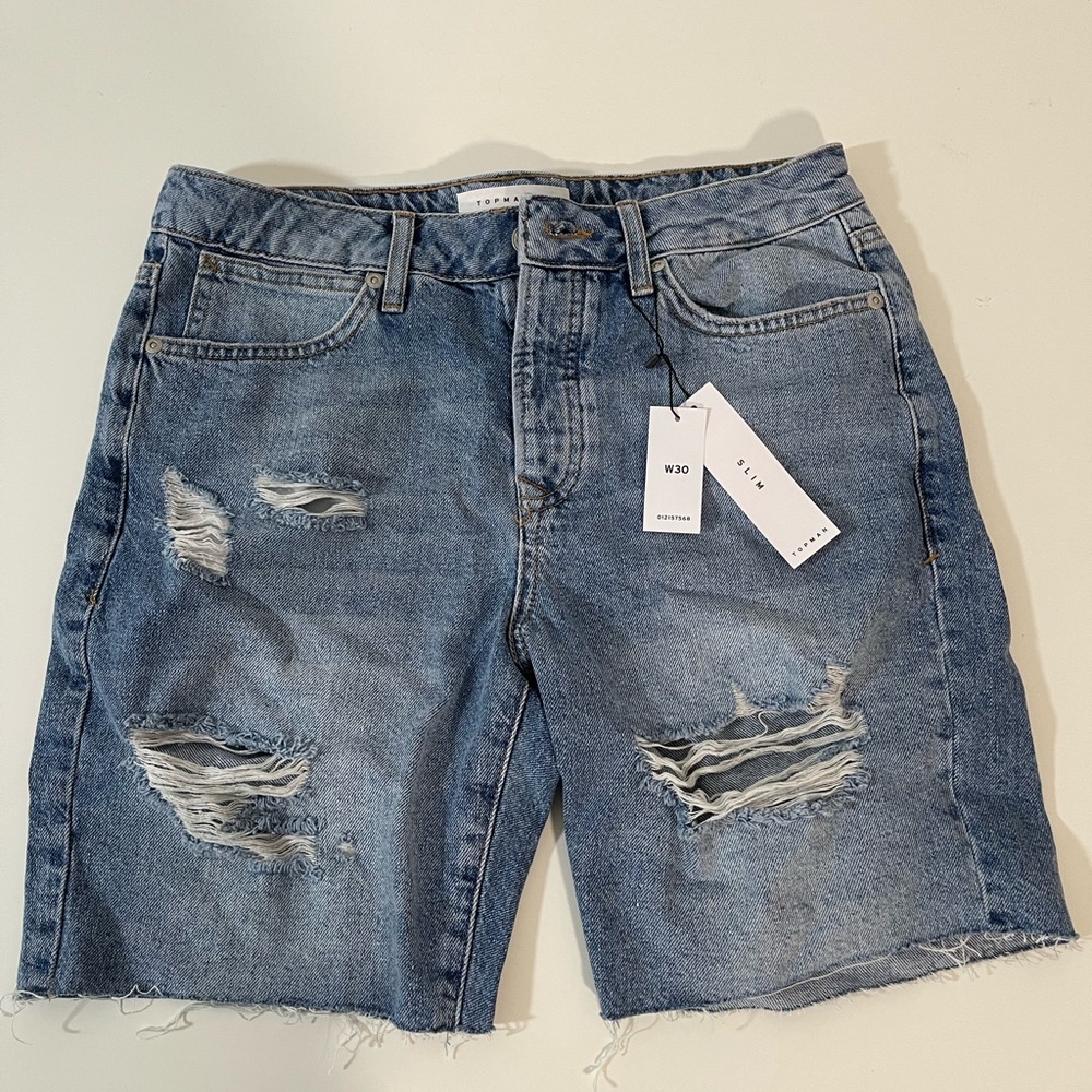 NEW WITH TAGS: TOPSHOP Mens Denim Shorts